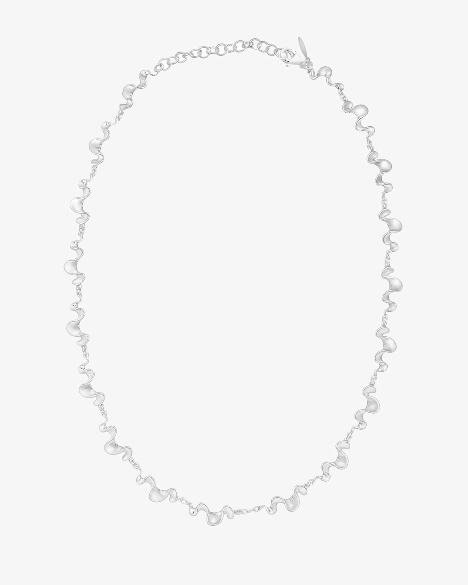 Water Flow Small Full Necklace i polerat silver