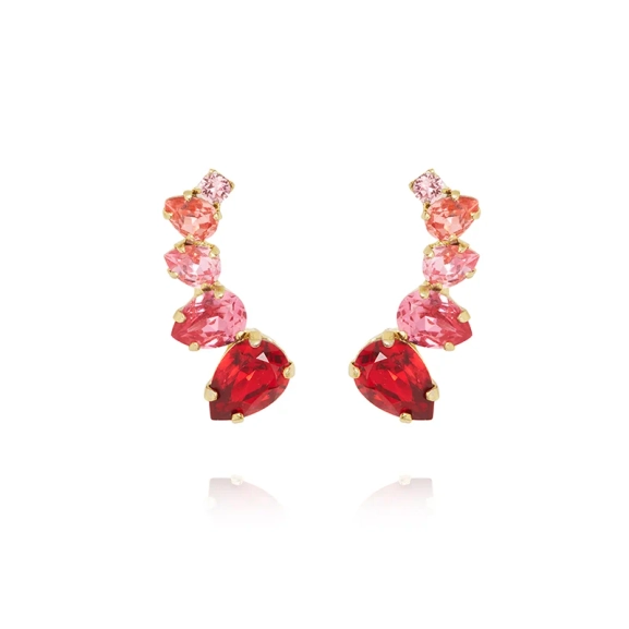 Julie Earrings Gold Scarlet Combo - Caroline Svedbom - Snabb frakt & paketinslagning - Nordic Spectra
