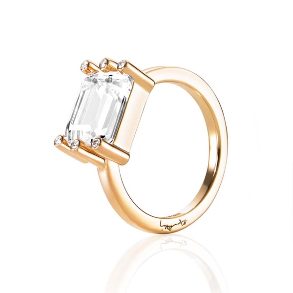 Beautiful Dreamer Ring - Crystal Quartz Gold - Efva Attling ringar - Snabb frakt & paketinslagning - Nordicspectra.se