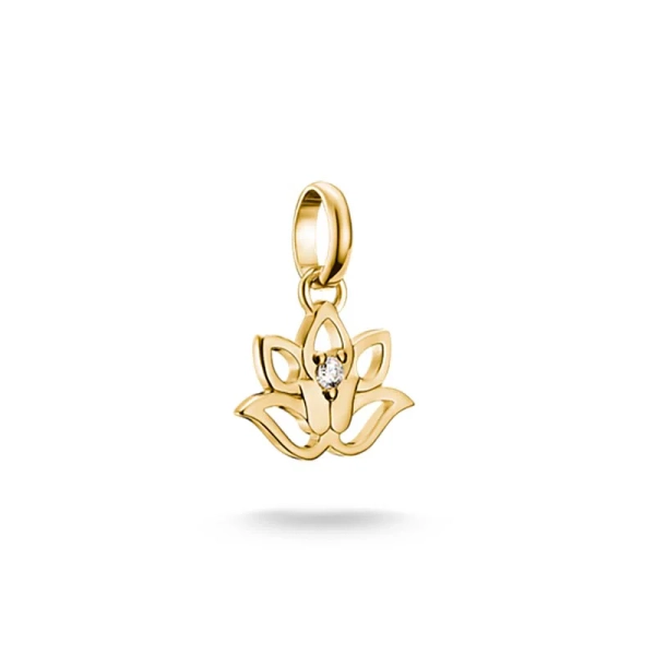 CC Connect Lotus Berlock Guld i 18K guldpläterat silver med cubic zirconia