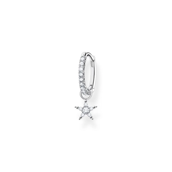 Einzel Creole Mit Stern Anhänger Silber von Thomas Sabo, Schneller Versand - Nordicspectra.de
