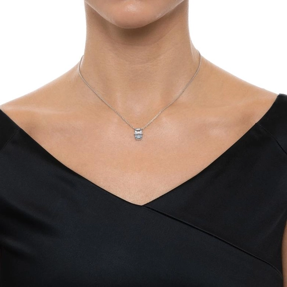 Little Bend Over Necklace - Aquamarine White Gold - Efva Attling - Suuri valikoima & ilmainen lahjapaketointi - Nordicspectra.fi