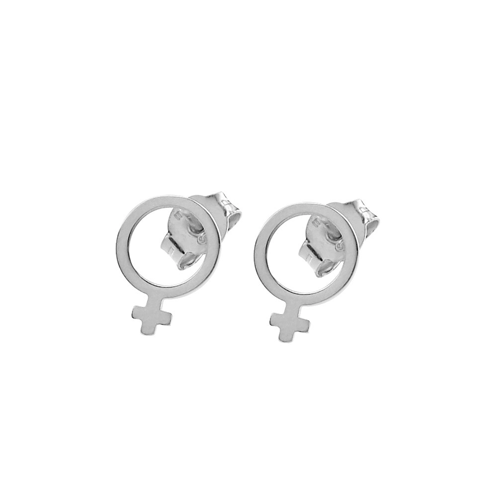 CU Jewellery - Letters Venus Small Ear Silver