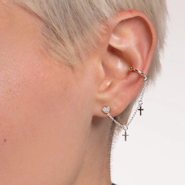 Einzel Ohrstecker Herz Pavé Silber von Thomas Sabo, Schneller Versand - Nordicspectra.de