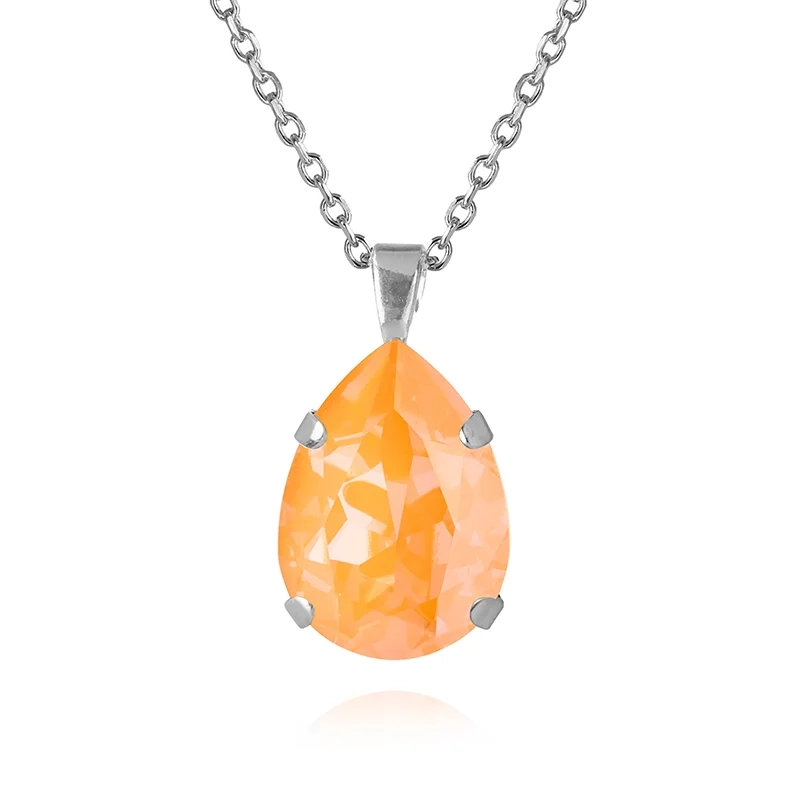 Caroline Svedbom - Mini Drop Necklace Rhodium Mango Delite