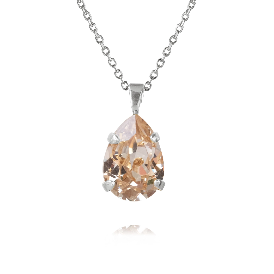 Caroline Svedbom - Mini Drop Necklace Rhodium Silk