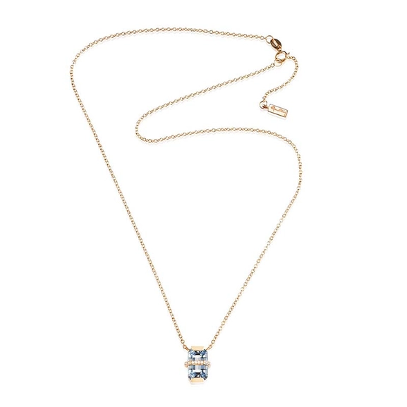 Little Bend Over Necklace - Aquamarine Gold - Efva Attling halsband - Snabb frakt & paketinslagning - Nordicspectra.se