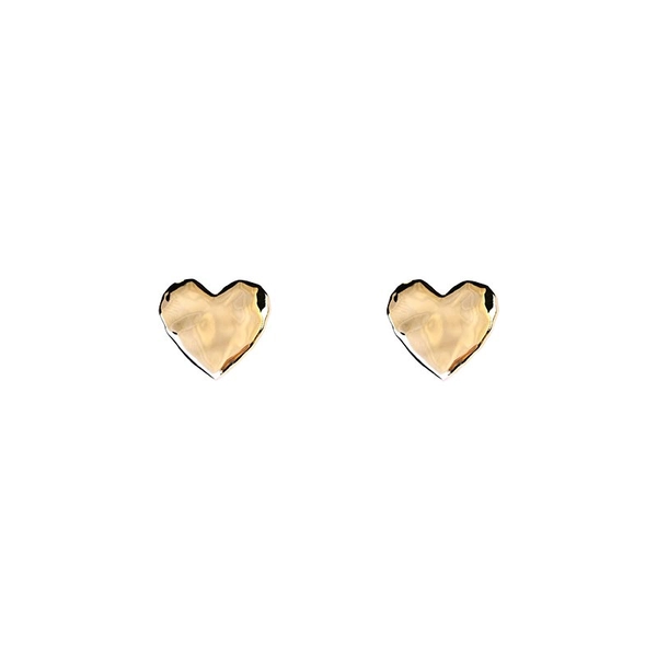 Organic Heart Mini Earrings Gold - Emma Israelsson - Suuri valikoima & ilmainen lahjapaketointi - Nordic Spectra