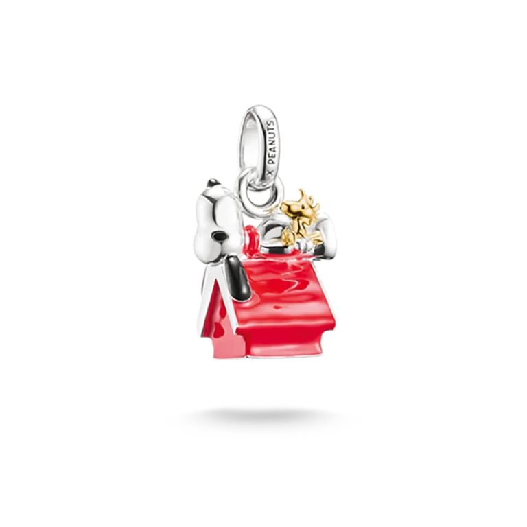 Charm-Anhänger Snoopy & Woodstock Hundehütte PEANUTS Connect 18K Vergoldung - Thomas Sabo - Nordic Spectra