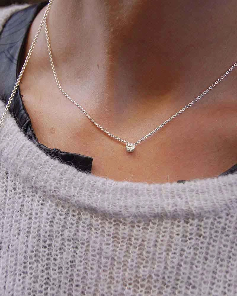 Diamond Sky Single Necklace - Drakenberg Sjölin Halsband - Snabb frakt & paketinslagning - Nordicspectra.se