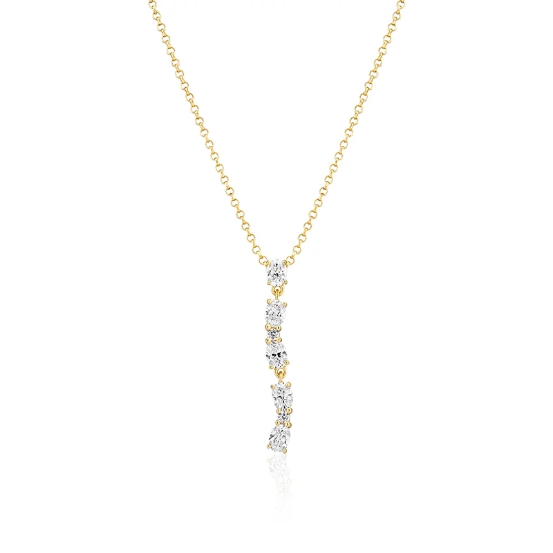 Sif Jakobs - Ellera Ovale Lungo Halsband Guld
