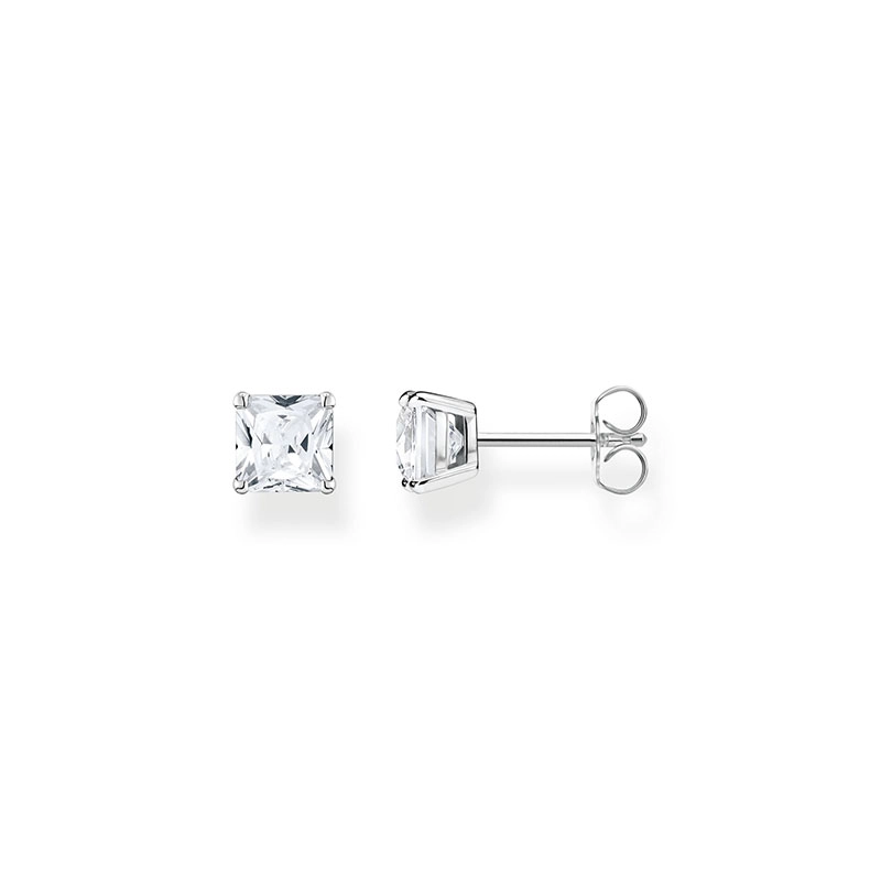 Thomas Sabo - Stiftörhängen Vit Sten Silver Små
