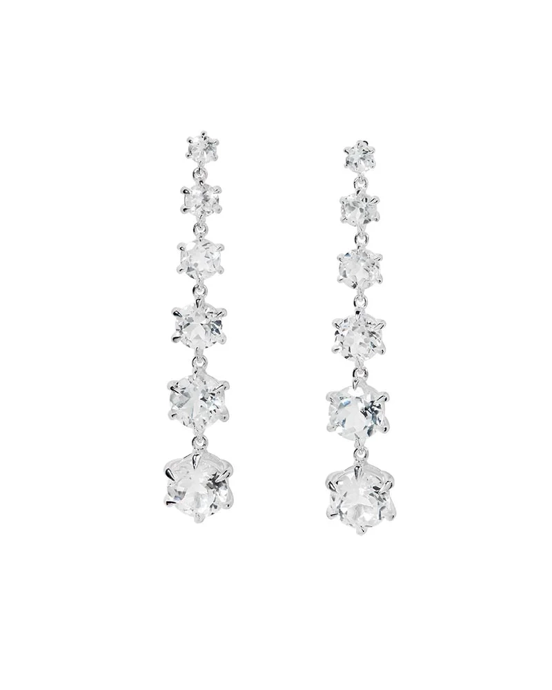 Syster P - Valora Long Earrings Silver