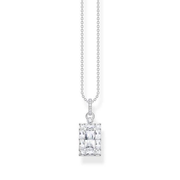 Kette Weißer Stein Silber von Thomas Sabo, Schneller Versand - Nordicspectra.de