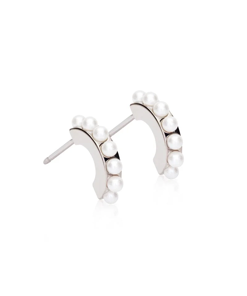 Blomdahl - NT Pendant Pearl Curved 10 mm White
