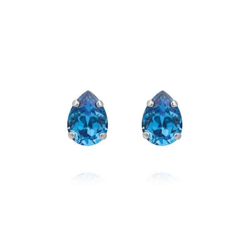 Caroline Svedbom - Amelia Stud Earrings Rhodium Recreated Iceblue