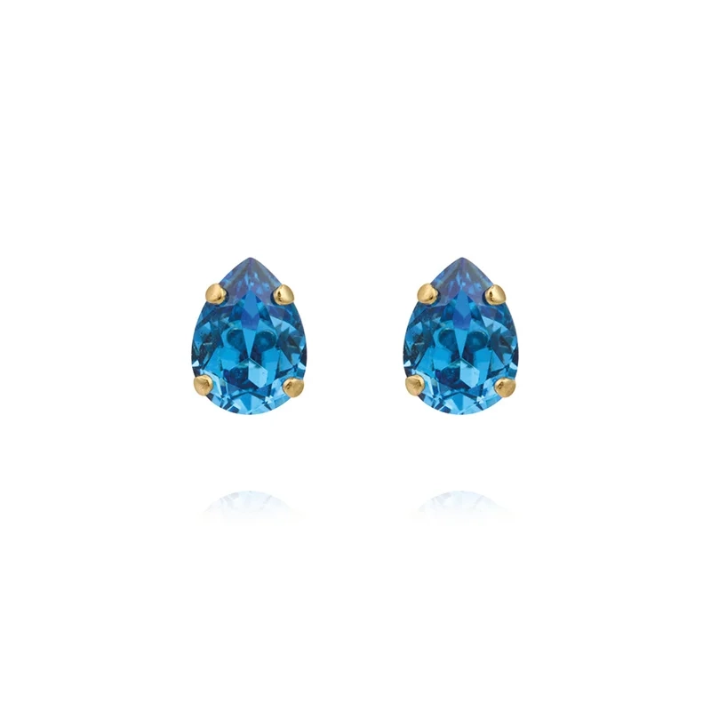 Caroline Svedbom - Amelia Stud Earrings Gold Recreated Iceblue