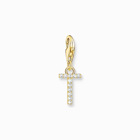 Buchstabe T Gold Steinanhänger - Thomas Sabo - Nordic Spectra