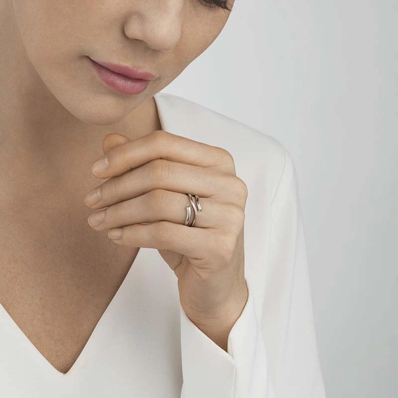 Magic Combo Ring Weißes Gold von Georg Jensen, Schneller Versand - Nordicspectra.de