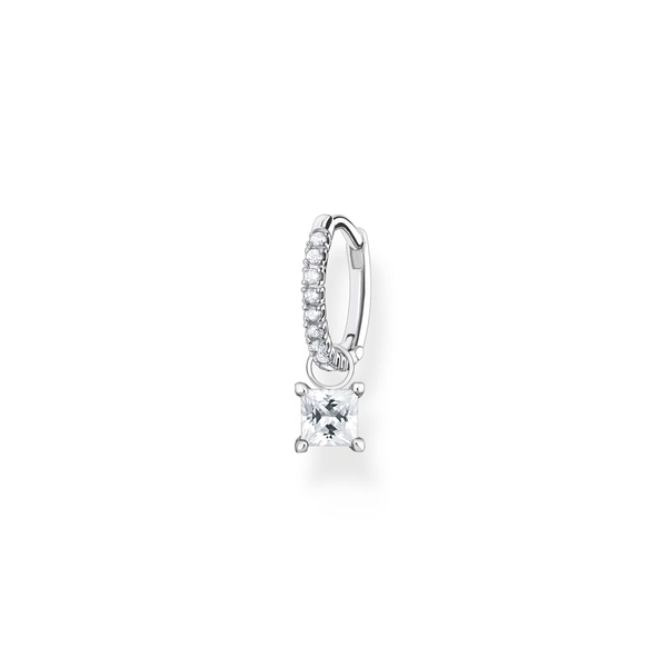 Einzel Creole Nit Weißen Steinen Silber von Thomas Sabo, Schneller Versand - Nordicspectra.de