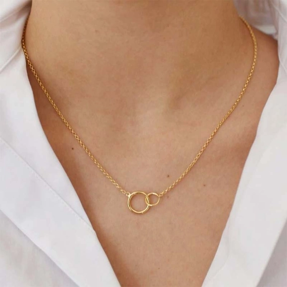 Mini Circle Necklace Gold - Sophie By Sophie - Snabb frakt & paketinslagning - Nordicspectra.se