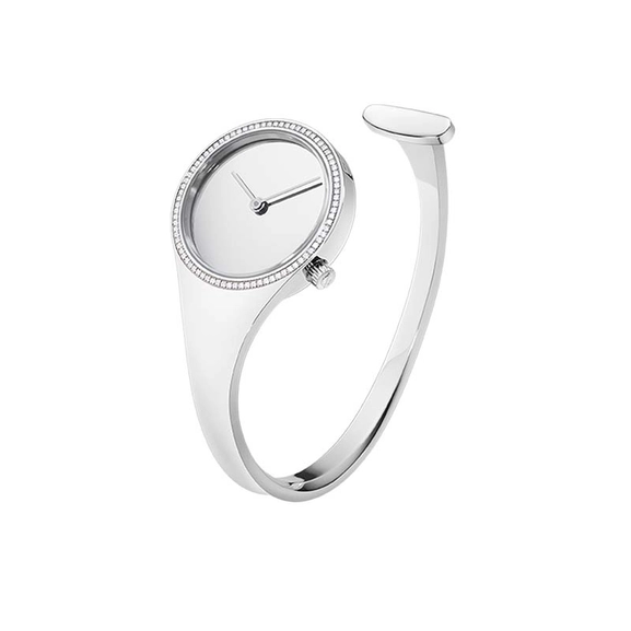 Vivianna Bygelklocka 27 mm - Kvartsverk Diamantinfattning - Georg Jensen klockor - Snabb frakt & paketinslagning - Nordicspectra.se