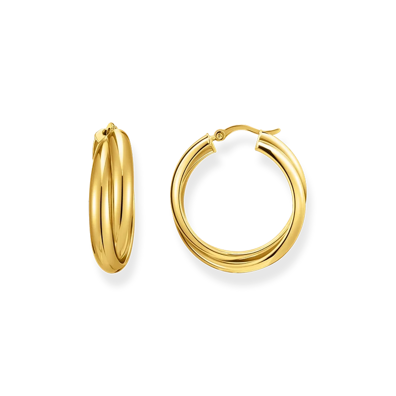 Thomas Sabo - Stora Flätade Hoops Guld