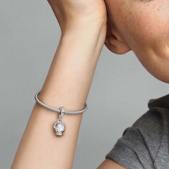 Schneekugel Engel Charm-Anhänger von PANDORA, Schneller Versand - Nordicspectra.de