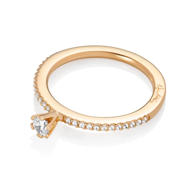 High On Love & Stars Ring 0.19 ct Gold