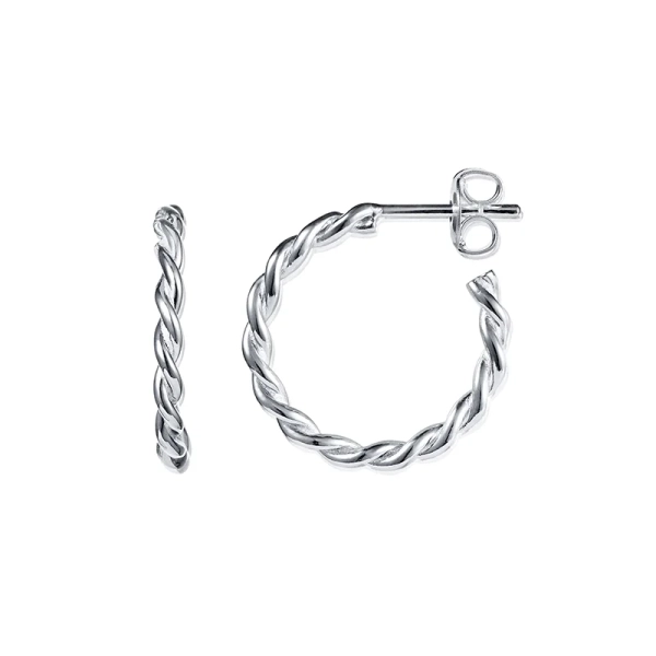 Little Wrapped Hoops från Efva Attling i silver med unik virad design