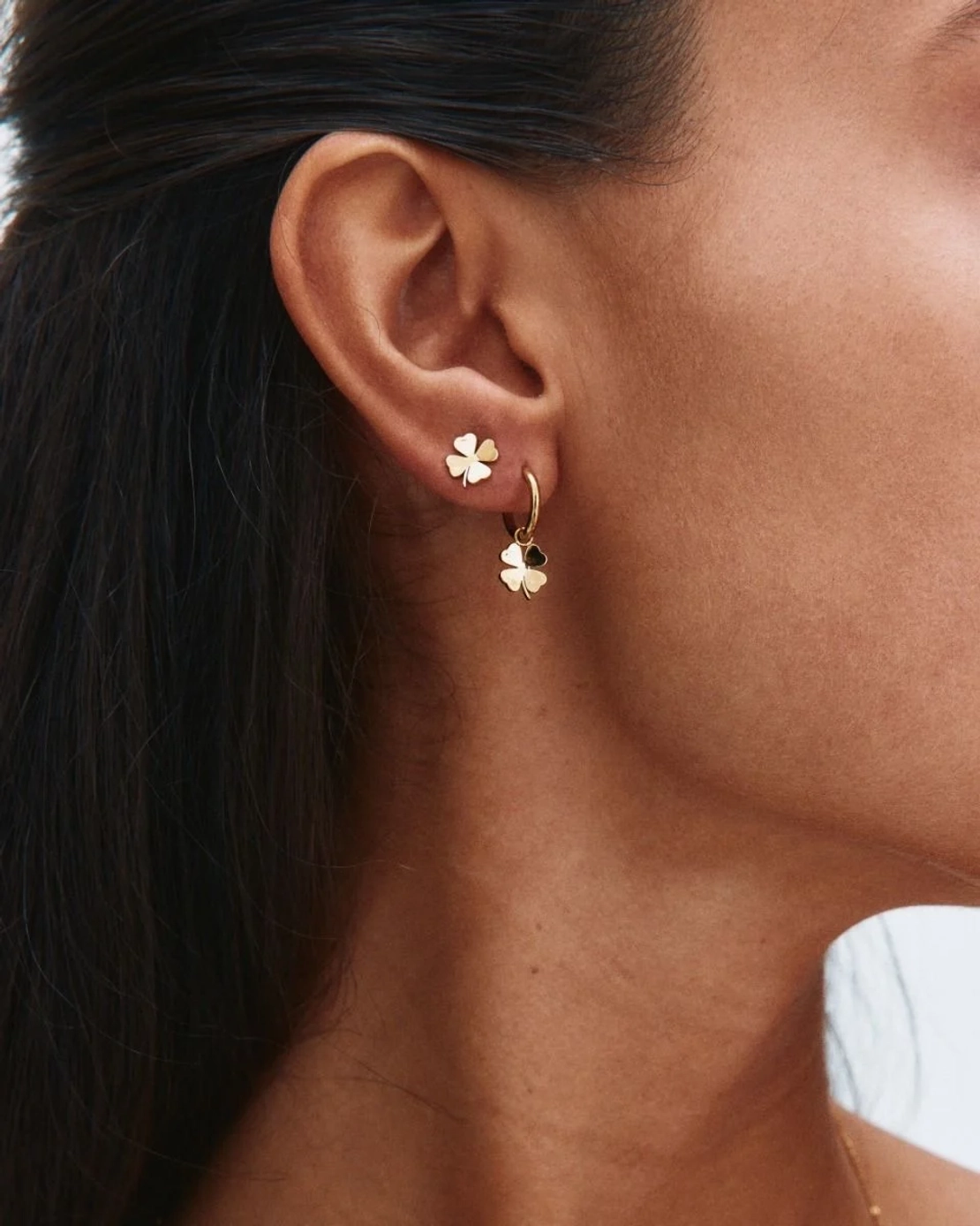 Lucky Mini Multi presentset med halsband och örhängen i 14K guldpläterat stål