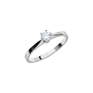Donau 0.30 White Gold - Wedding & engagement rings - Schalins - Scandinavian design - Nordic Spectra