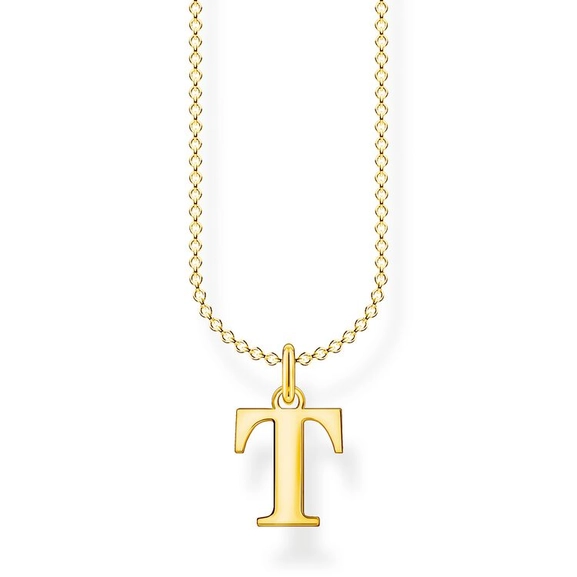 Kette Buchstabe Gold - T von Thomas Sabo, Schneller Versand - Nordicspectra.de