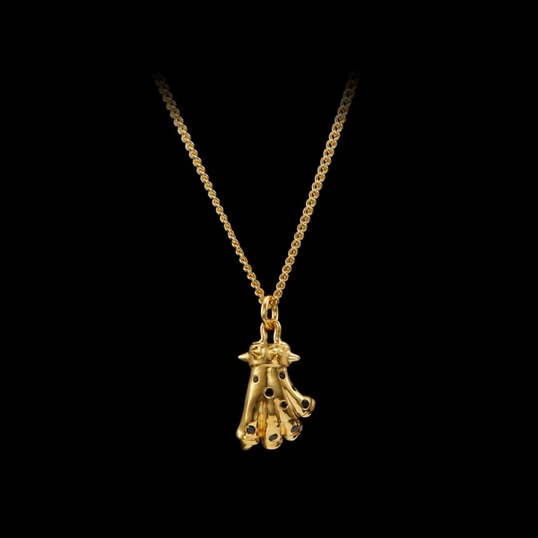 Lynx Paw Necklace Gold i 18K guldpläterat silver med spinell