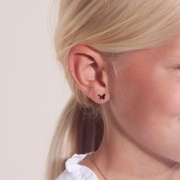 Papillon Studs Kids Gold - Edblad - Snabb leverans - Gratis paketinslagning