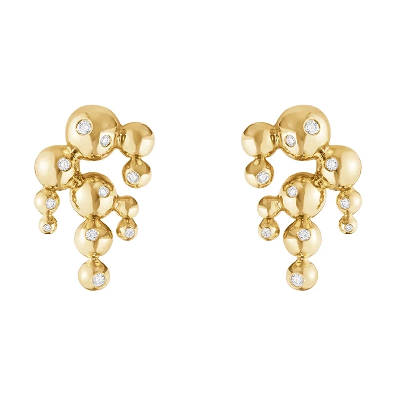 Georg Jensen - Moonlight Grapes Chandelier Örhängen Guld & Diamanter