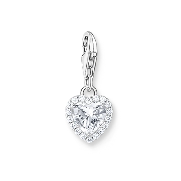 Charm-Anhänger Herz Weiß Silber - Thomas Sabo - Nordic Spectra