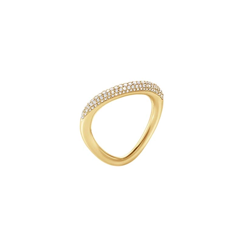 Georg Jensen - Offspring Ring Guld med Pavéinfattade Diamanter