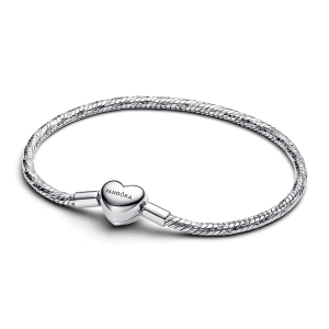 Pandora Schlangenkettenarmband mit Herzverschluss