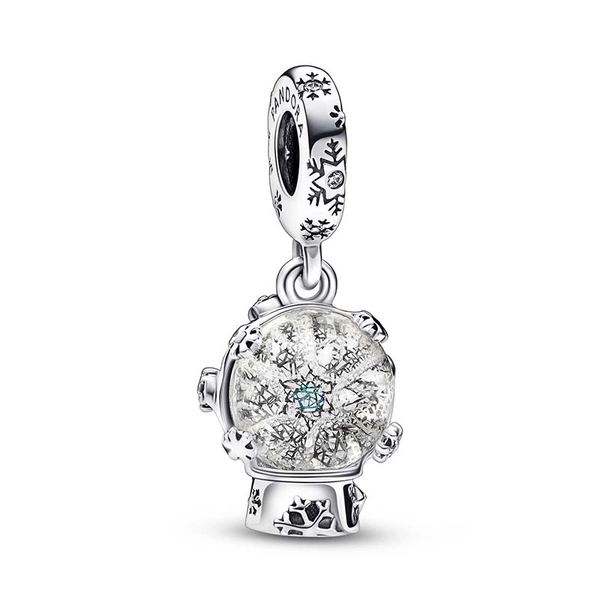 Schneeflocke Schneekugel Charm-Anhänger von PANDORA, Schneller Versand - Nordicspectra.de