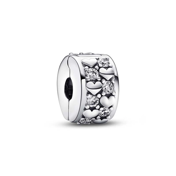 Unendlichkeit Herzen Funkelnder Clip-Charm von PANDORA, Schneller Versand - Nordicspectra.de