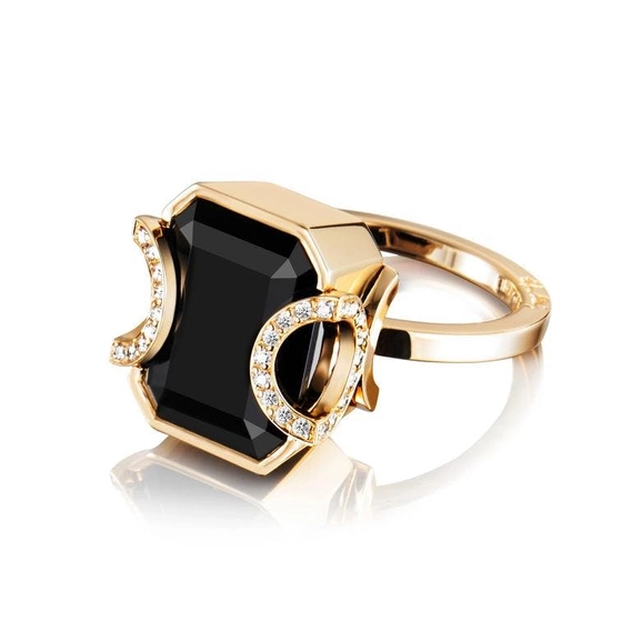 Little Magic Star Ring Onyx Gold - Efva Attling ringar - Snabb frakt & paketinslagning - Nordicspectra.se
