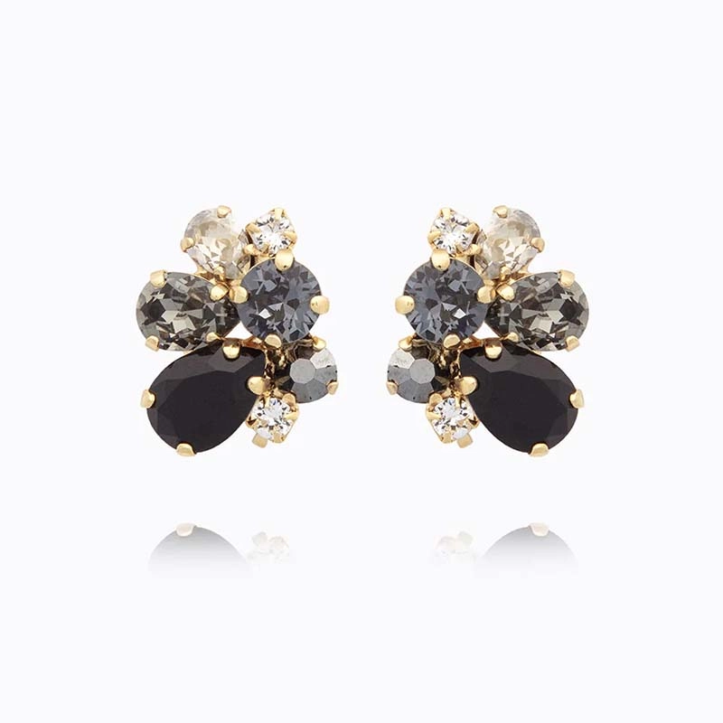 Caroline Svedbom - Katie Earrings Gold Black Combo
