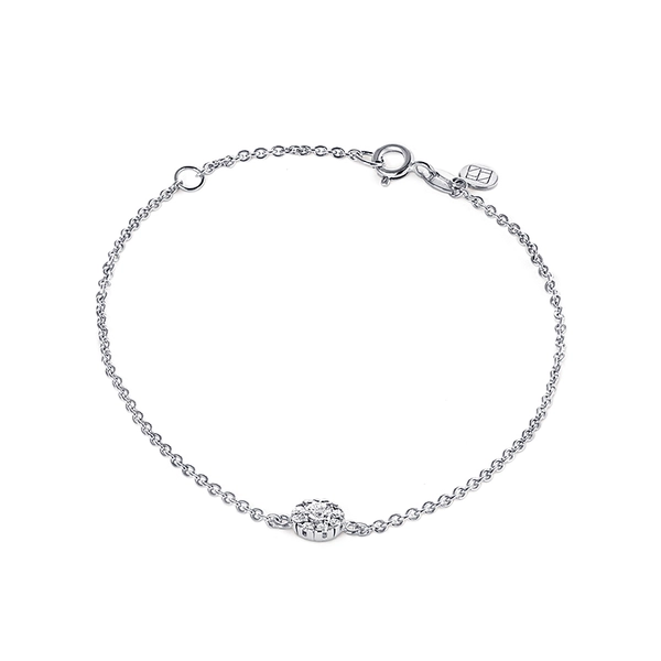 Ella Carmosé Armband Vitguld 0,18 ct Diamanter - Snabb frakt & fri paketinslagning - Nordicspectra.se