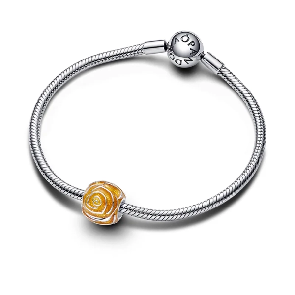 Gelbe Blühende Rose Charm - PANDORA - Nordic Spectra