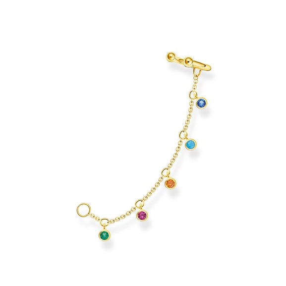Ohrklemme Bunte Steine Gold von Thomas Sabo, Schneller Versand - Nordicspectra.de