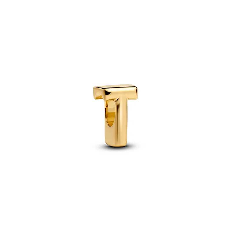 Bokstaven T Berlock Guld