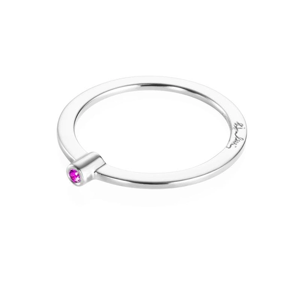 Micro Blink Ring - Pink Sapphire - Efva Attling - Suuri valikoima & ilmainen lahjapaketointi - Nordicspectra.fi