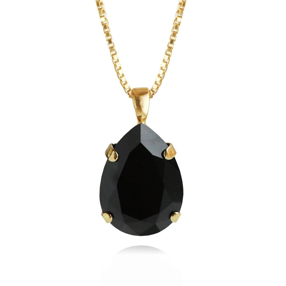 Caroline Svedbom - Classic Drop Necklace Gold Jet