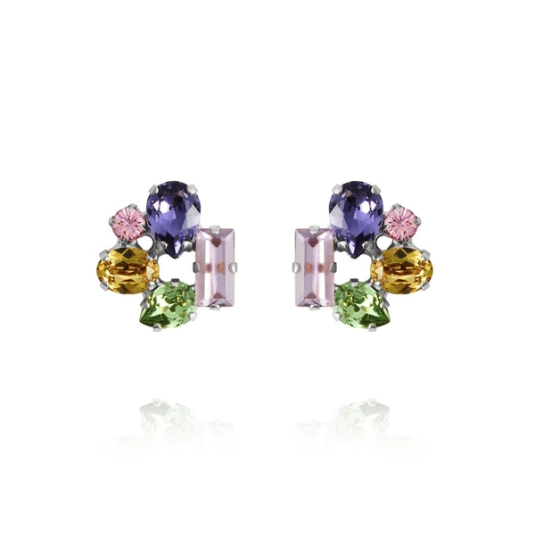 Noelle Stud Earrings i rodium